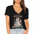Just a Girl Who Loves Books And Dragons Book Dragon Lover Women's Jersey Short Sleeve Deep V-Neck Tshirt