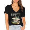 Just One More Chapter Book Lover Women's Jersey Short Sleeve Deep V-Neck Tshirt