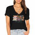 Just One More Chapter Book Lovers Reading Teacher Women's Jersey Short Sleeve Deep V-Neck Tshirt Just One More Chapter Book Lovers Reading Teacher Women's Jersey Short Sleeve Deep V-Neck Tshirt