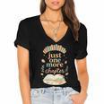 Just One More Chapter Cozy Book Lover Reading & Coffee Women's Jersey Short Sleeve Deep V-Neck Tshirt Just One More Chapter Cozy Book Lover Reading & Coffee Women's Jersey Short Sleeve Deep V-Neck Tshirt