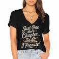 Just One More Chapter Reading Book Lover Bibliophile Women's Jersey Short Sleeve Deep V-Neck Tshirt Just One More Chapter Reading Book Lover Bibliophile Women's Jersey Short Sleeve Deep V-Neck Tshirt