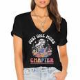 Just One More Chapter Skeleton Reading Book Bookworm Reader Women's Jersey Short Sleeve Deep V-Neck Tshirt Just One More Chapter Skeleton Reading Book Bookworm Reader Women's Jersey Short Sleeve Deep V-Neck Tshirt