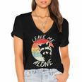 Leave Me Alone Raccoon Lover Introvert Antisocial Shy INTP Women's Jersey Short Sleeve Deep V-Neck Tshirt Leave Me Alone Raccoon Lover Introvert Antisocial Shy INTP Women's Jersey Short Sleeve Deep V-Neck Tshirt