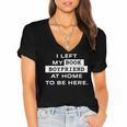 I Left My Book Boyfriend At Home To Be Here Women's Jersey Short Sleeve Deep V-Neck Tshirt