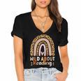 Leopard Teacher Wild About Reading Books Reader Librarian Women's Jersey Short Sleeve Deep V-Neck Tshirt Leopard Teacher Wild About Reading Books Reader Librarian Women's Jersey Short Sleeve Deep V-Neck Tshirt