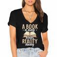 Librarian A Book A Day For Book Lover Reading Library Women's Jersey Short Sleeve Deep V-Neck Tshirt