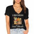 Librarian Of a Free Library Floral Book Lover Women's Jersey Short Sleeve Deep V-Neck Tshirt Librarian Of a Free Library Floral Book Lover Women's Jersey Short Sleeve Deep V-Neck Tshirt