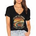 Life Isn’t All Running And Reading Book Lover Women's Jersey Short Sleeve Deep V-Neck Tshirt