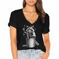 I Love Trashy Book Club Raccoon No Shelf Control Weirdcore Women's Jersey Short Sleeve Deep V-Neck Tshirt I Love Trashy Book Club Raccoon No Shelf Control Weirdcore Women's Jersey Short Sleeve Deep V-Neck Tshirt