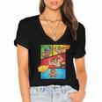 Lucha Libre Comic Book Mexican Wrestling Cartoon Wrestler Women's Jersey Short Sleeve Deep V-Neck Tshirt Lucha Libre Comic Book Mexican Wrestling Cartoon Wrestler Women's Jersey Short Sleeve Deep V-Neck Tshirt