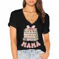 Mama Book First Chapter Birthday Family Matching Party Women's Jersey Short Sleeve Deep V-Neck Tshirt Mama Book First Chapter Birthday Family Matching Party Women's Jersey Short Sleeve Deep V-Neck Tshirt