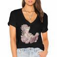 Marie Antoinette Reading A Book Women's Jersey Short Sleeve Deep V-Neck Tshirt