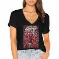Marvel Spider-Man Eddie Brock Carnage Comic Book Cover Women's Jersey Short Sleeve Deep V-Neck Tshirt Marvel Spider-Man Eddie Brock Carnage Comic Book Cover Women's Jersey Short Sleeve Deep V-Neck Tshirt