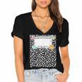 Matching Group Halloween Teacher Composition Book Notebook Women's Jersey Short Sleeve Deep V-Neck Tshirt Matching Group Halloween Teacher Composition Book Notebook Women's Jersey Short Sleeve Deep V-Neck Tshirt