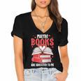 Maybe Books Are Addicted To Me Reading Present Women's Jersey Short Sleeve Deep V-Neck Tshirt Maybe Books Are Addicted To Me Reading Present Women's Jersey Short Sleeve Deep V-Neck Tshirt