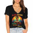 Melanin Honoring Past Inspiring Pride Book Month Women's Jersey Short Sleeve Deep V-Neck Tshirt Melanin Honoring Past Inspiring Pride Book Month Women's Jersey Short Sleeve Deep V-Neck Tshirt