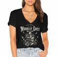 Morally Grey Book Club Reading Shirt Bookish Bookworm Women's Jersey Short Sleeve Deep V-Neck Tshirt