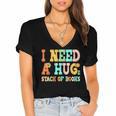 I Need A Huge Stack Of Books Reading Bookworm Joke Women's Jersey Short Sleeve Deep V-Neck Tshirt