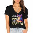 If You Need Me Owl Be Reading Book Lover Reading Bookworm Women's Jersey Short Sleeve Deep V-Neck Tshirt