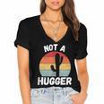 Not A Hugger Cactus Introvert Antisocial Women's Jersey Short Sleeve Deep V-Neck Tshirt Not A Hugger Cactus Introvert Antisocial Women's Jersey Short Sleeve Deep V-Neck Tshirt