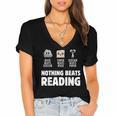 Nothing Beats Reading Librarian Book Bookworm Women's Jersey Short Sleeve Deep V-Neck Tshirt Nothing Beats Reading Librarian Book Bookworm Women's Jersey Short Sleeve Deep V-Neck Tshirt