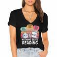 Nothing Beats Reading Rock Paper Scissors Books Lover Women's Jersey Short Sleeve Deep V-Neck Tshirt Nothing Beats Reading Rock Paper Scissors Books Lover Women's Jersey Short Sleeve Deep V-Neck Tshirt