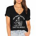 One More Chapter Skeleton Reading Book Lover Bookworm Women's Jersey Short Sleeve Deep V-Neck Tshirt One More Chapter Skeleton Reading Book Lover Bookworm Women's Jersey Short Sleeve Deep V-Neck Tshirt