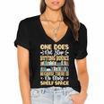 One Does Not Stop Buying Books Because There Is No More Shel Women's Jersey Short Sleeve Deep V-Neck Tshirt