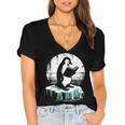 Penguin Reading A Book Vintage Graphic Bookworm Lover Women's Jersey Short Sleeve Deep V-Neck Tshirt Penguin Reading A Book Vintage Graphic Bookworm Lover Women's Jersey Short Sleeve Deep V-Neck Tshirt