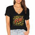 POW Comic Book Retro Artwork – Cartoon Collector Women's Jersey Short Sleeve Deep V-Neck Tshirt POW Comic Book Retro Artwork – Cartoon Collector Women's Jersey Short Sleeve Deep V-Neck Tshirt