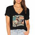 Only You Can Prevent Book Burnings Books Women's Jersey Short Sleeve Deep V-Neck Tshirt
