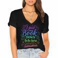 I Put My Book Down To Be Here Whimsical Graphic For Readers Women's Jersey Short Sleeve Deep V-Neck Tshirt I Put My Book Down To Be Here Whimsical Graphic For Readers Women's Jersey Short Sleeve Deep V-Neck Tshirt