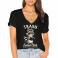 Raccoon Bookworm Readers Library Smut Reader Spicy Book Romance Rash Reader Social Club Women's Jersey Short Sleeve Deep V-Neck Tshirt Raccoon Bookworm Readers Library Smut Reader Spicy Book Romance Rash Reader Social Club Women's Jersey Short Sleeve Deep V-Neck Tshirt