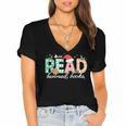 Read Banned Books Christmas Holiday Women's Jersey Short Sleeve Deep V-Neck Tshirt Read Banned Books Christmas Holiday Women's Jersey Short Sleeve Deep V-Neck Tshirt