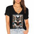 Read Banned Books Drink Coffee Fight Evil Book Reader Lovers Women's Jersey Short Sleeve Deep V-Neck Tshirt Read Banned Books Drink Coffee Fight Evil Book Reader Lovers Women's Jersey Short Sleeve Deep V-Neck Tshirt