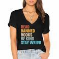 Read Banned Books Be Kind Stay Weird Women's Jersey Short Sleeve Deep V-Neck Tshirt Read Banned Books Be Kind Stay Weird Women's Jersey Short Sleeve Deep V-Neck Tshirt