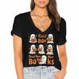 Read Boo KS Read More Bo KS Cute Ghost Reading Book Women's Jersey Short Sleeve Deep V-Neck Tshirt Read Boo KS Read More Bo KS Cute Ghost Reading Book Women's Jersey Short Sleeve Deep V-Neck Tshirt