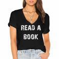 Read A Book Expand Your Mind Women's Jersey Short Sleeve Deep V-Neck Tshirt