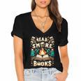 Read More Books Camping Outdoors Travel Campfire Smores Women's Jersey Short Sleeve Deep V-Neck Tshirt Read More Books Camping Outdoors Travel Campfire Smores Women's Jersey Short Sleeve Deep V-Neck Tshirt