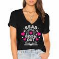 Read Your Heart Out Cute Teacher Women Book Lovers Women's Jersey Short Sleeve Deep V-Neck Tshirt Read Your Heart Out Cute Teacher Women Book Lovers Women's Jersey Short Sleeve Deep V-Neck Tshirt