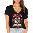 Read Your Heart Out Reading Book Lover Valentine Day Women's Jersey Short Sleeve Deep V-Neck Tshirt Read Your Heart Out Reading Book Lover Valentine Day Women's Jersey Short Sleeve Deep V-Neck Tshirt