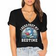 I Read Past My Bedtime Reading Dolphin Book Lover Women's Jersey Short Sleeve Deep V-Neck Tshirt I Read Past My Bedtime Reading Dolphin Book Lover Women's Jersey Short Sleeve Deep V-Neck Tshirt