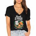 Read S'More Books Around Campfire National Book Week Women's Jersey Short Sleeve Deep V-Neck Tshirt