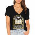 A Well Read Woman Is A Dangerous Creature For Book Lovers Women's Jersey Short Sleeve Deep V-Neck Tshirt A Well Read Woman Is A Dangerous Creature For Book Lovers Women's Jersey Short Sleeve Deep V-Neck Tshirt