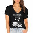 Reading 67 Meme English Teacher Book Lover Women's Jersey Short Sleeve Deep V-Neck Tshirt Reading 67 Meme English Teacher Book Lover Women's Jersey Short Sleeve Deep V-Neck Tshirt