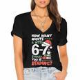 Reading 67 Meme English Teacher Christmas Book Lover Women's Jersey Short Sleeve Deep V-Neck Tshirt