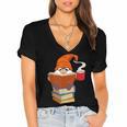 Reading Lover Book Graphic Gnome Women's Jersey Short Sleeve Deep V-Neck Tshirt Reading Lover Book Graphic Gnome Women's Jersey Short Sleeve Deep V-Neck Tshirt