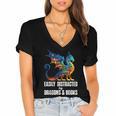 Reading Lover Easily Distracted By Dragons And Books Dragon Women's Jersey Short Sleeve Deep V-Neck Tshirt Reading Lover Easily Distracted By Dragons And Books Dragon Women's Jersey Short Sleeve Deep V-Neck Tshirt