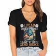 Reading Readers I Read Send Books Dragon Bookworm Tee Women's Jersey Short Sleeve Deep V-Neck Tshirt Reading Readers I Read Send Books Dragon Bookworm Tee Women's Jersey Short Sleeve Deep V-Neck Tshirt