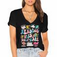 Reading Is Self-Care Book Lover Teacher Student Men Women Women's Jersey Short Sleeve Deep V-Neck Tshirt Reading Is Self-Care Book Lover Teacher Student Men Women Women's Jersey Short Sleeve Deep V-Neck Tshirt